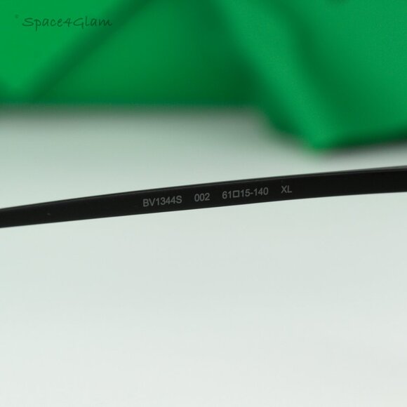 BRAND NEW Bottega Veneta BV1344S 002 Black Yellow Pilot Unisex Sunglasses - Picture 6 of 11